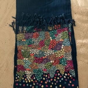 Walking Cradles Multicolor Embroidered Hair Scarf